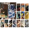 Phone Case For Samsung A55 A16 A56 A36 A35 A15 A53 A54 A33 A34 A25 A05S A52 A52S A14 A26 A71 Art Black Cat Wave Van