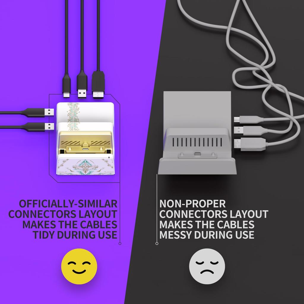 Dock body and circuit board chip are not included Replacement shell for eXtremeRate Nintendo Switch Dock AiryDocky DIY Kit in the Redesigned portable