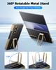 Strap Stand Case for Samsung Galaxy Z TriFold Leather Case with 360°Rotate Metal Kickstand Shockproof Protector Phone Cover