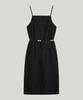 Poeteuseoul Bag Set Pintuck Sleeveless Dress_Black