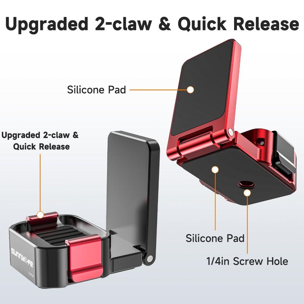 Aluminum Alloy Magnetic Clip Mount Stand Bracket for DJI Osmo Pocket 4 3 Camera Accessories