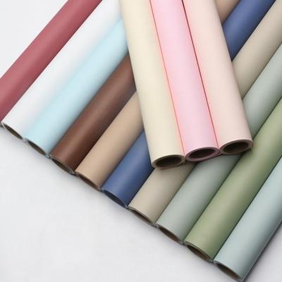 57cm*10m/Roll Flower Packaging Paper Waterproof Matte Flower Wrapping Paper Solid Color Vintage Printed