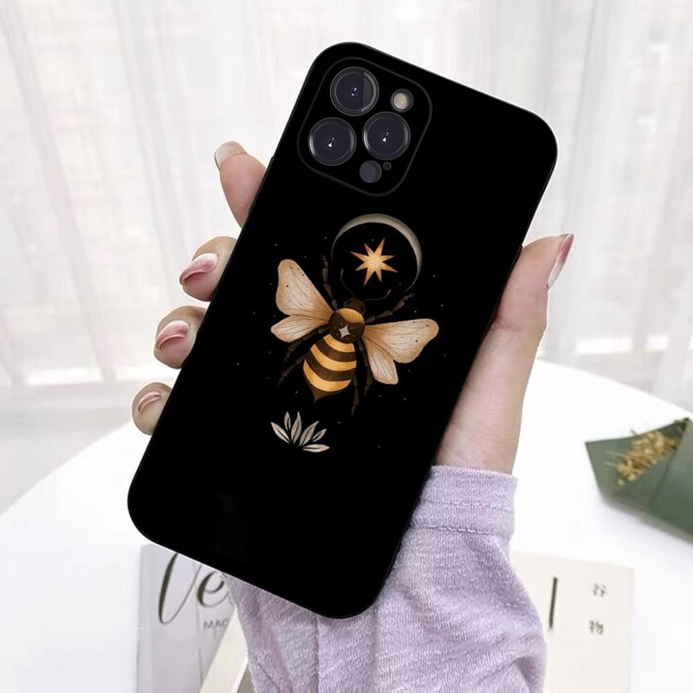 Bees Art Printing Phone Case For iPhone 15 6 7 8 Plus 11 12 13 14 Pro SE 2020 MAX Mini X XS XR Back Funda Cover