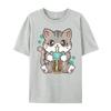 Boba Cat Bubble Tea Cat Kawaii Anime Girls Graphic T Shirts Unisex Oversized Camiseta Masculina Holidays