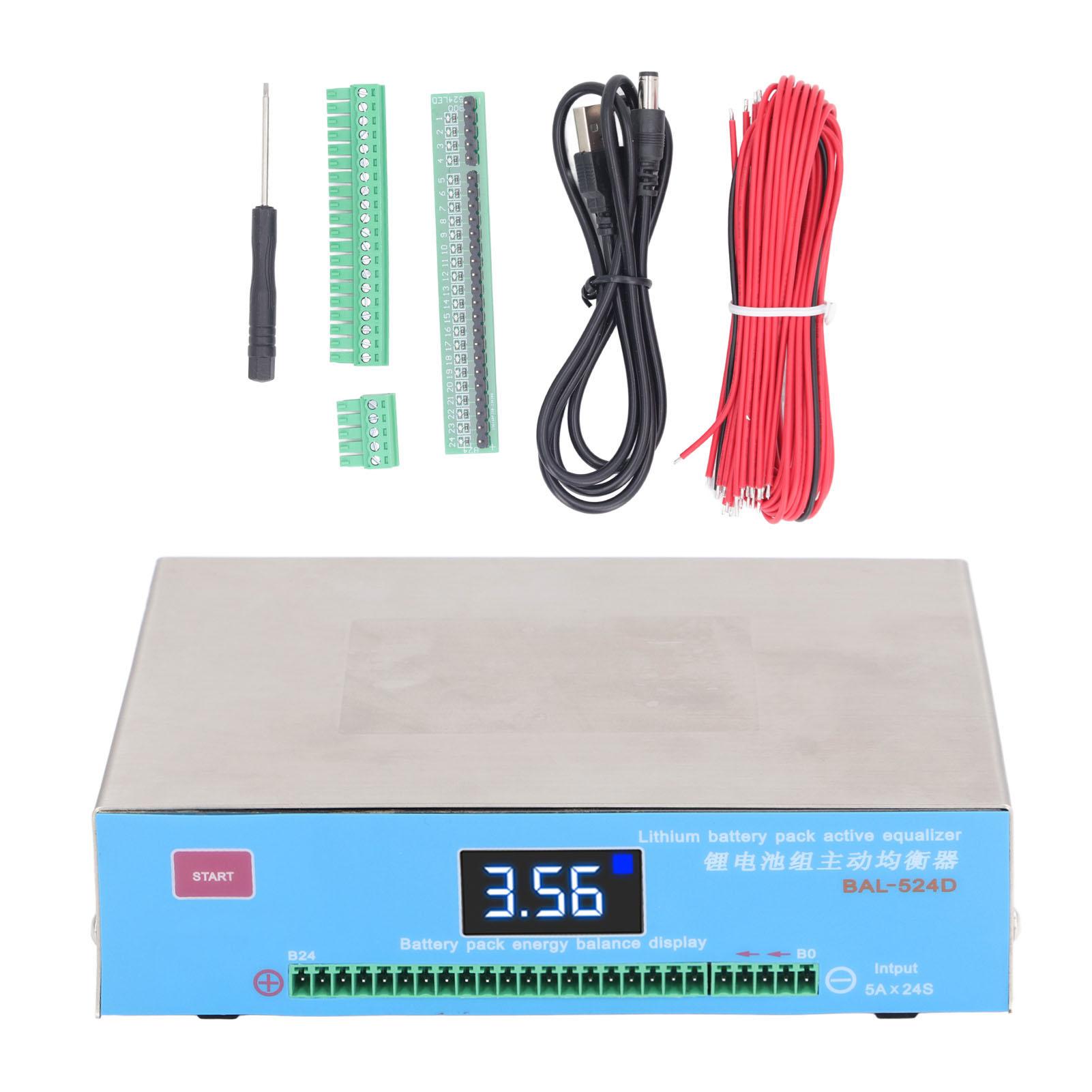 

Активний еквалайзер для літієвих акумуляторних блоків 4-24 послідовних елементів 5A LED-дисплей Балансир з передачею енергії