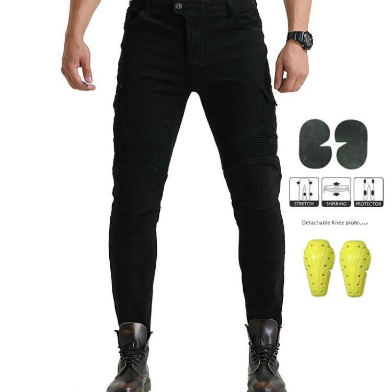 Men Women Motorcycle Riding Jeans Pants Protective Cut Resistant Slim Fit Denim Trousers Harley Style Bikes