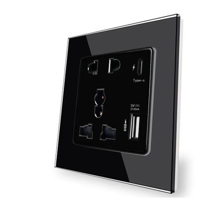 UK Wall Socket Type C Interface International Panel Power Supply 2100MA 13A USB Panel for Electronics