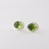 Peridot Edelstein 925 Sterlingsilber Geschenk Schmuck Handgefertigte Ohrstecker 0,5" EE-178-8