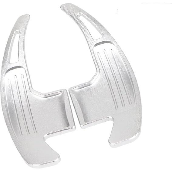 SANRILY Sport CNC Billet Steering Wheel Paddle Shifter Extension for Ford Mustang Accessories, Metal Alloy Shift Paddle Blade (Fits:2020 2021 Ford серебряный