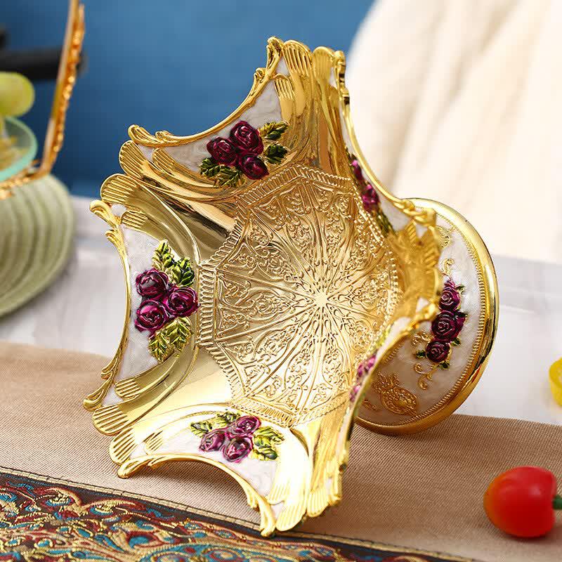 ZISIZ European Style Metal Decorative Fruit Plate