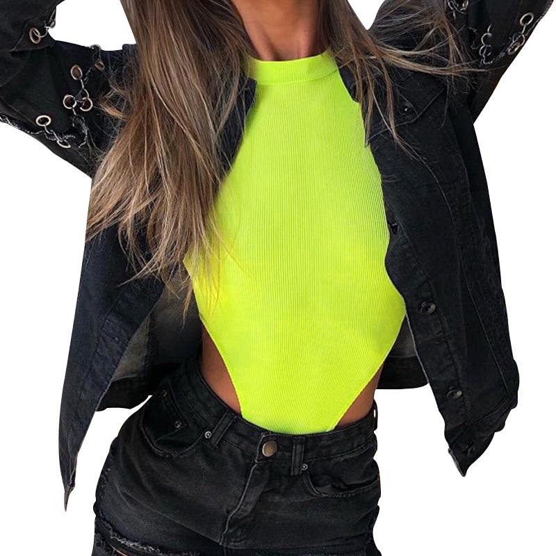 Letnie damskie bez rękawów Halter Romper, seksowny bandaż na szyję Slim Stretch Body