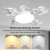 Drone Design Silent Ceiling Fan Light E27 Base Remote Controlled Dimmable 3 Color LED Ceiling Fanlight for Living Room Bedroom