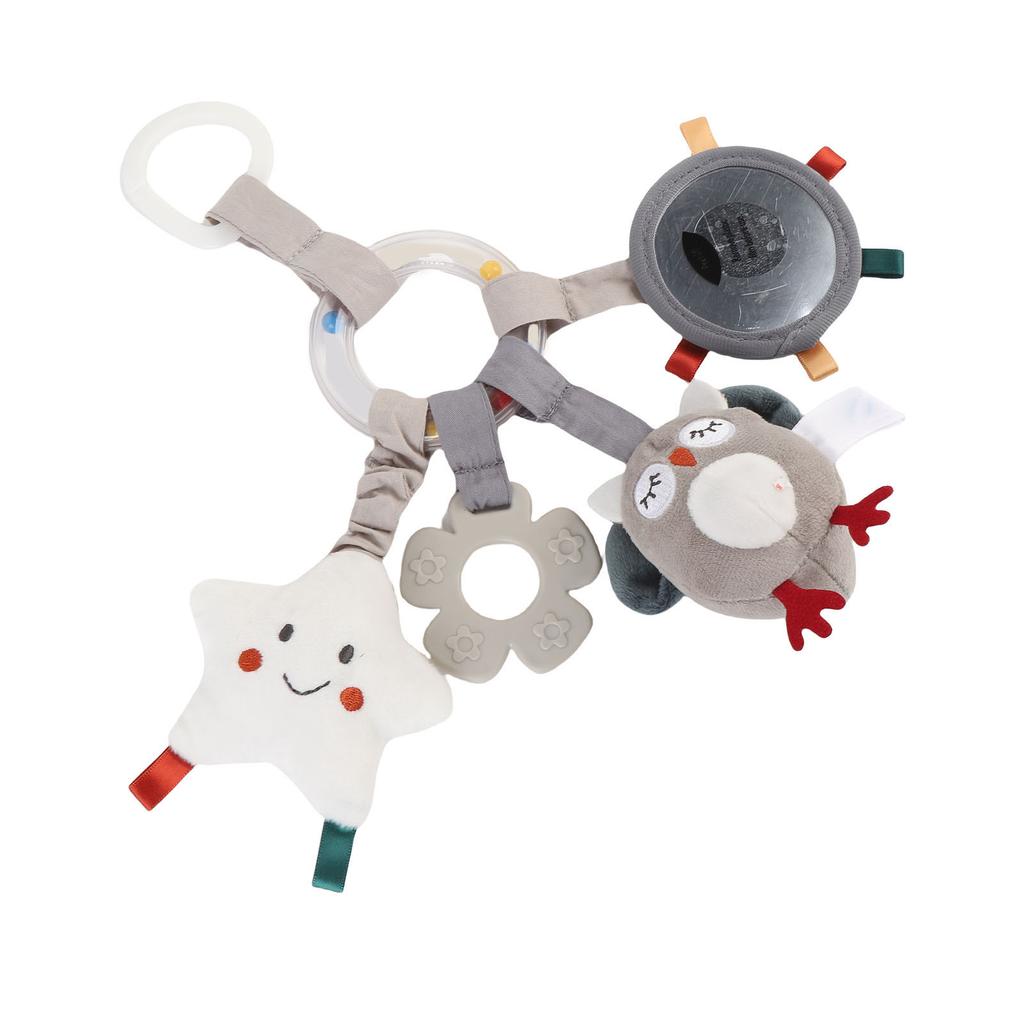 Jucărie Zornăitoare Agățată pentru Pătuț Bebeluș, Pluș Moale, Animal Drăguț, cu Clips, Jucărie pentru Cărucior pentru Bebelan, Călătorie cu Mașina