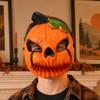 Hard Material Horror Mask Halloween Pumpkin Face Mask, Scary Lantern Party Costume Accessory Breathable Props for Secret Room Games