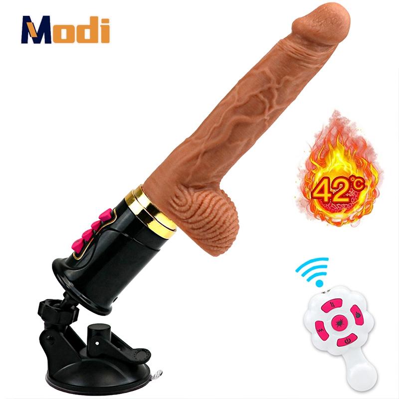 Godemiché vibrateur réaliste sans fil en Silicone, poussée chauffante, couche à distance, Super gros pénis, jouets sexuels pour femmes adultes