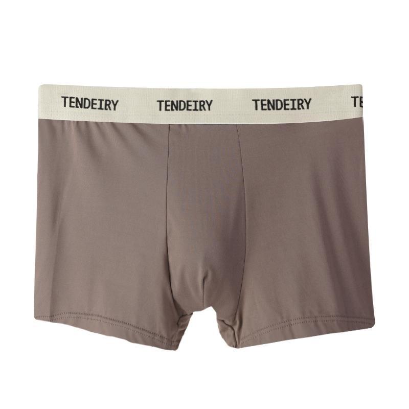 

Мужские бесшовные трусы-боксеры Ice Silk, корейские трусы, облегающее нижнее белье, дышащее нижнее белье для дома 2XL темный кофе