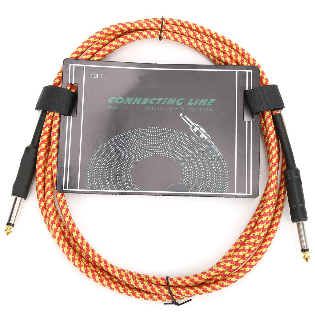 Guitar Cable     NickelPlated Plug   Cord Electronic Musical Instrument Wire(Yellow )