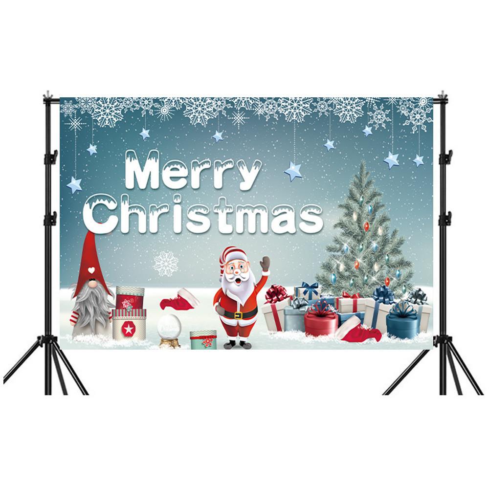 Christmas Background Banner Polyester Festival Party Decor For Holiday Event
