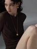 Hollow Knit Pompon Pendant Long Necklace: High-End Matte Sweater Chain for Autumn & Winter