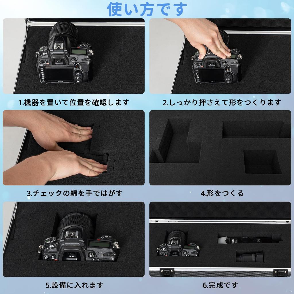 TORIBIO Aluminum Tool Case with Block Protective Tool DIY Attache with Aluminum Precision Instrument Dedicated Storage X X Cm Cushion, Case, Case,