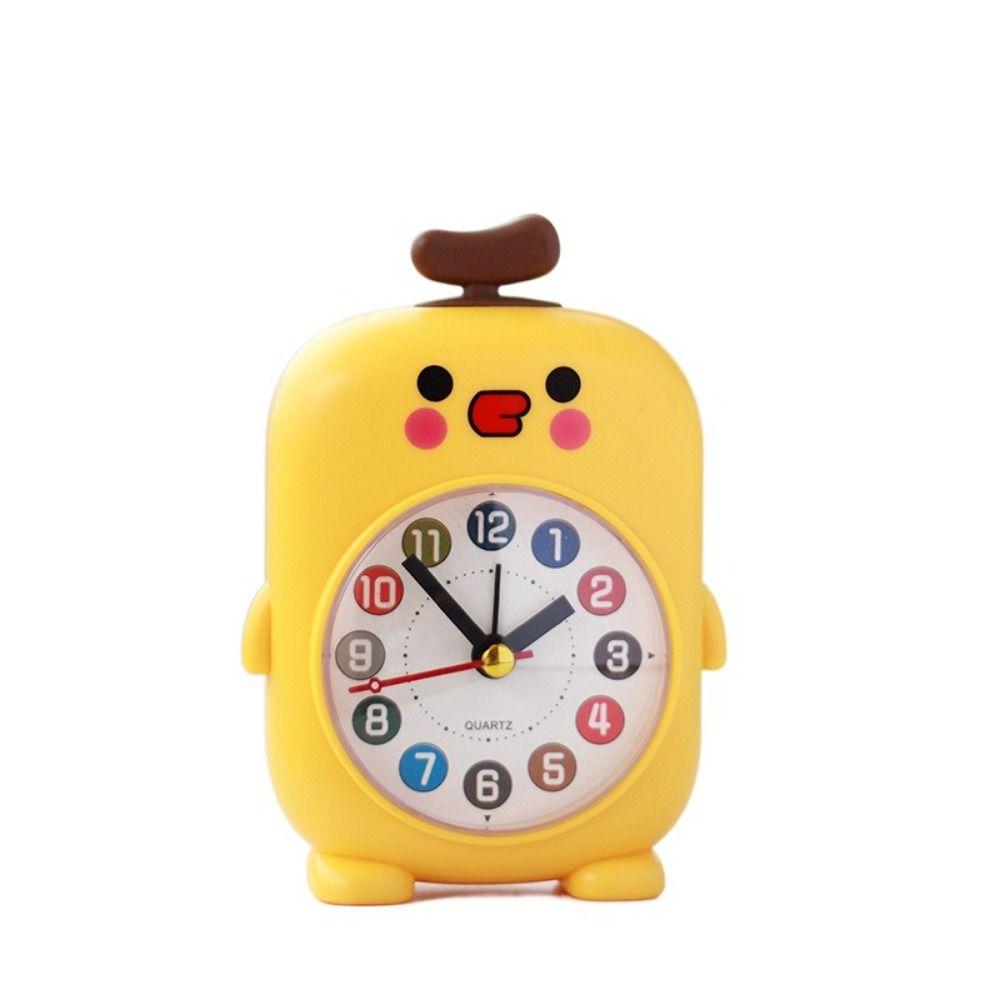 Funny Desktop Mute Clock Animal Pattern Small Desk Clock Creative Student Alarm Clock  Children's