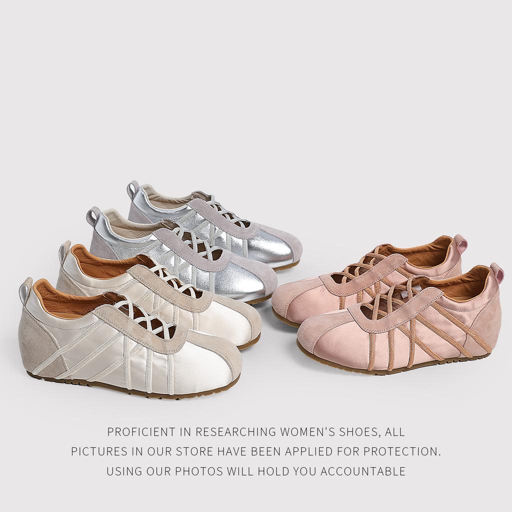 Inner Height Increase 5Cm Silver German Training Shoes Women'S Invisible Inner Height Increase Summer OnePedal SoftSoled Ballet Leisure