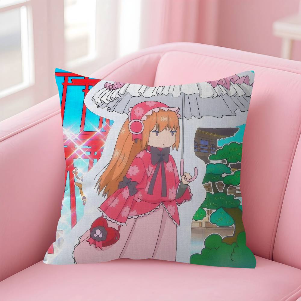 Anime My Love Story With Yamadakun At Lv999 Cushion Cover Inches Farmhouse Decor Home Throw Pillow Covers for Couch Decorations