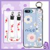 Anti-knock Wrist Strap Phone Case For Itel A25/A35/A25 Pro Ring Back Cover Silicone Dirt-resistant Phone Holder Flower