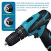 DC 12V Brushless 1/4 inches Electric Screwdriver +Electric Drill Rechargeable Lithium Battery Power Tools with Box