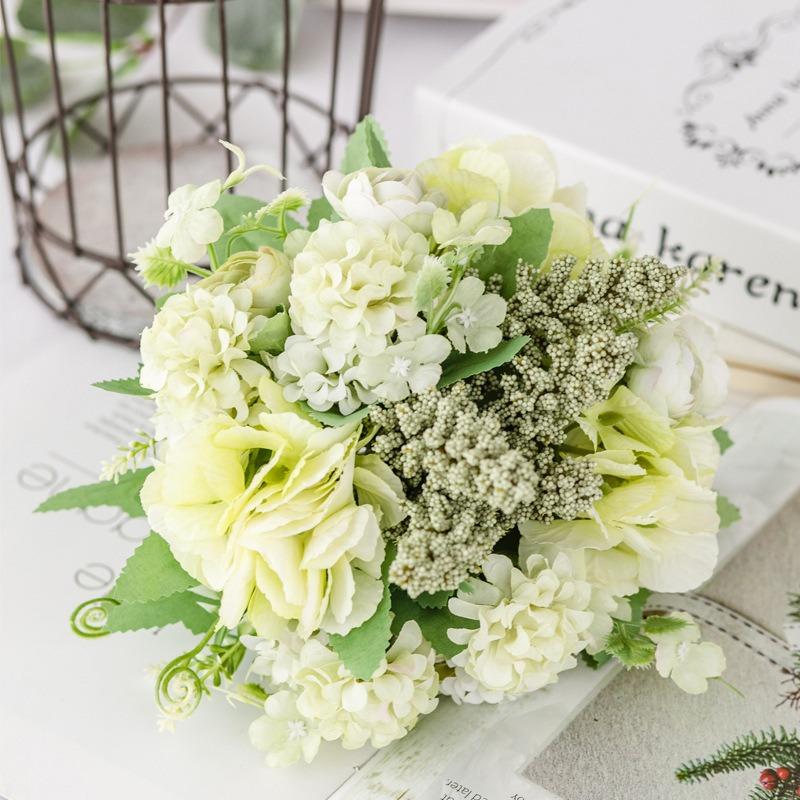 13 Heads Silk Rose Artificial Flowers Fake Bouquet Wedding Home Party Decor