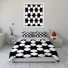 Black White Geometric Three-Piece Set Multiple Sizes Kid's and Adults' Bedroom Exquisite 3PC Bedding Set Gift