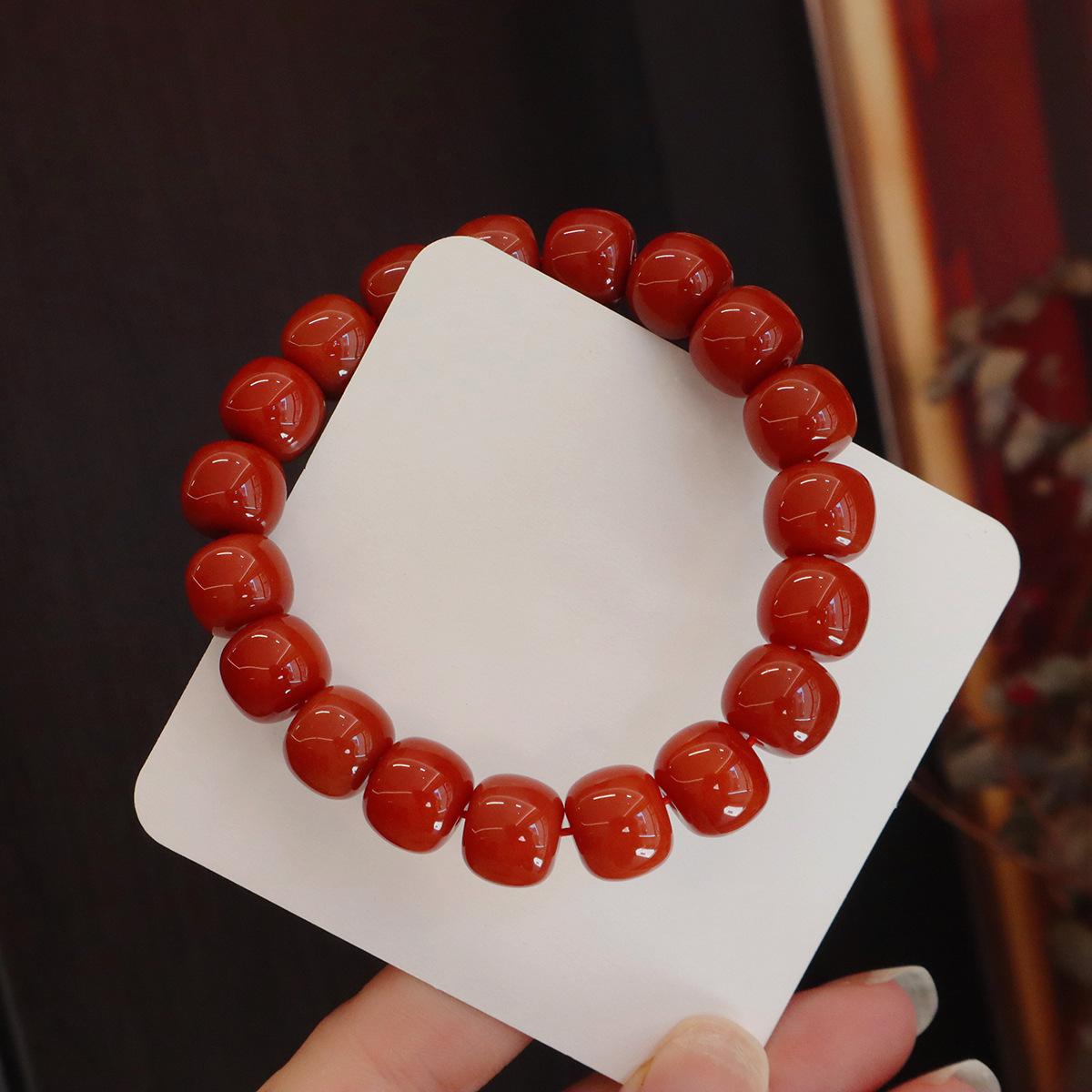 Natural Nanhong agate bracelet.fashion women daily jewelry gift