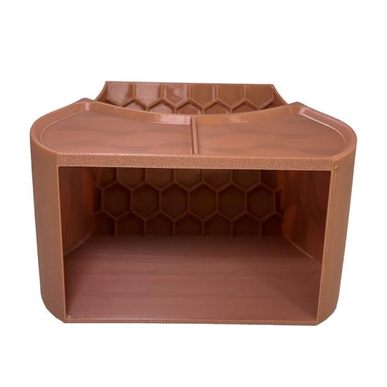 

Yousheng Hermit Crab Hide 2-in-1 Cave Shelter Feeding Dish Crab Tank Hideout And Feeder with Dual Food Bowls Textured Climbing Ramp Viewing Window S коричневый