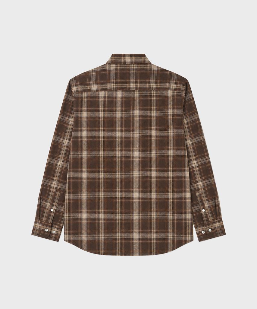 WORK ON BODY OFF Norma Semi-Overfit Check Shirt [Brown]