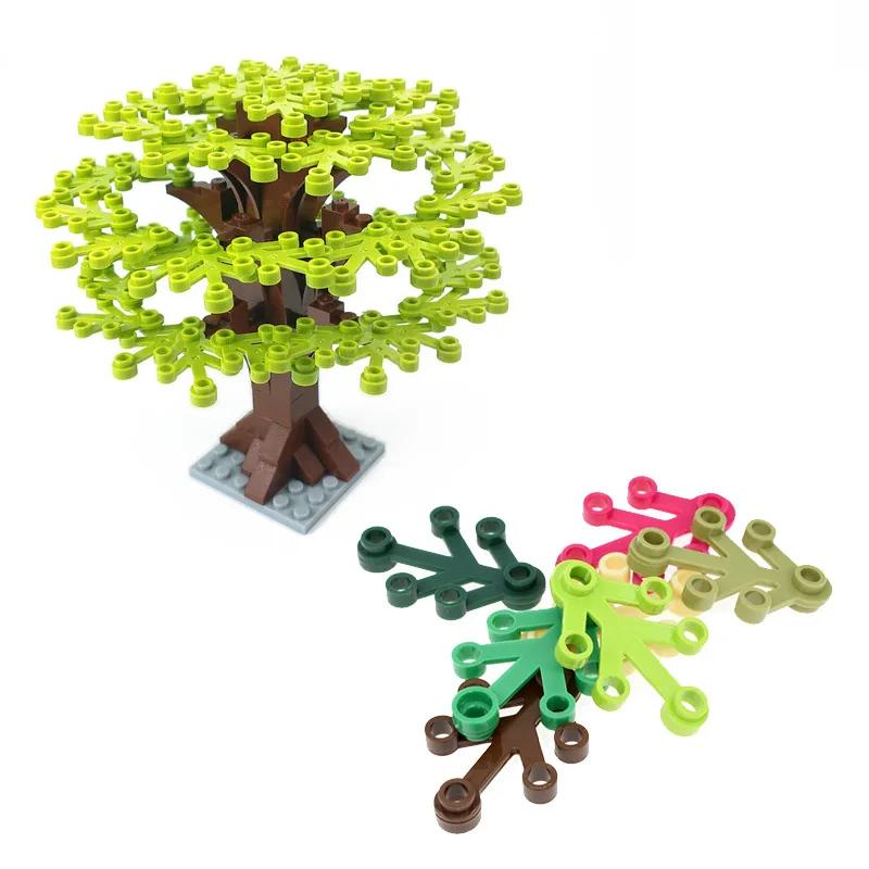 Constructing Block The plant Leaf 4x3 Colorful Tree Component 2423 40pcs Garden Scene Attachments Compatible with Lego Part