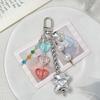 Cartoon Bear with Heart Keychain for Keys Bags Backpacks Phone Accessories Adorable Design Lightweight Accessory