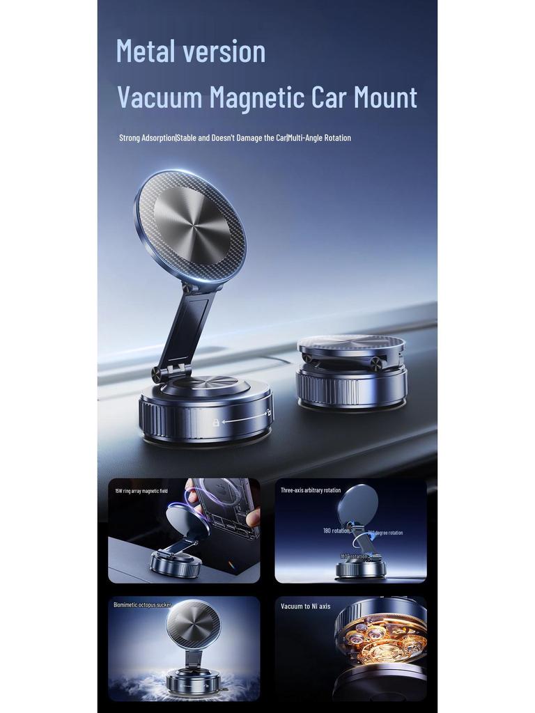 K19 Rotating Magnetic Car Phone Holder with Strong N52 Suction Cup
