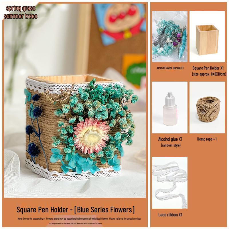 Preserved Flower Pen Holder DIY Kit - Mid-Autumn Festival Parent-Child Activity or Team Building