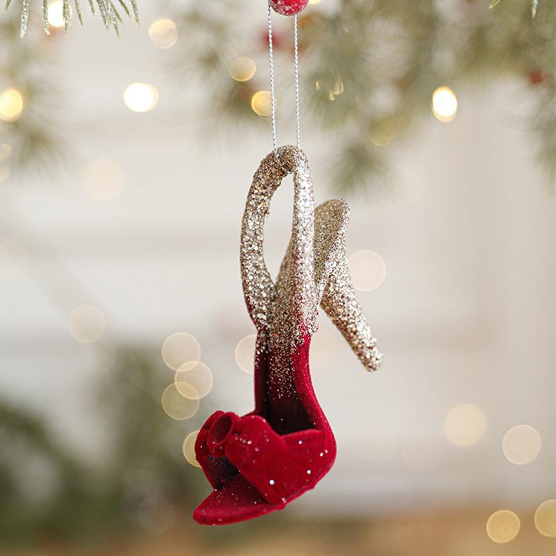 1PC luxurious velvet Christmas decoration easy to hang Christmas decoration exquisite and cute snowflake deer pendant