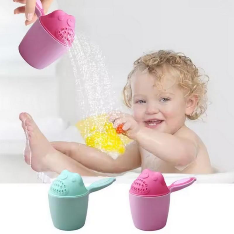 Baby Shampoo Cup Cute Cartoon Bear Toddle Shower Spoons Multifunction Kids Toothbrush Cup Shower Head Washing Hair Cup Bath Tool