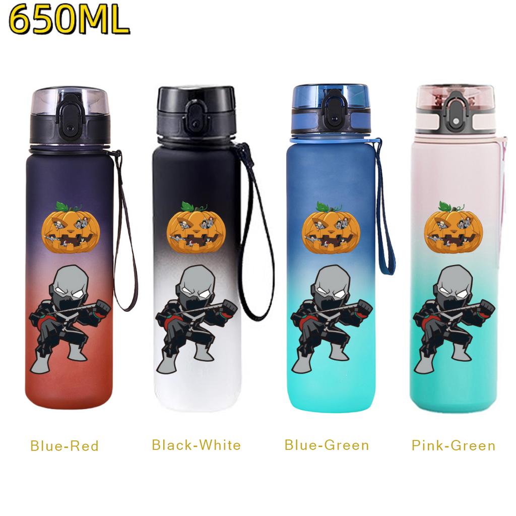 650ML Sports Water Bottle Leak Proof Progressive Colour Plastic Cup Drinking Outdoor Sports Travel Portable Gym Fitness Jugs