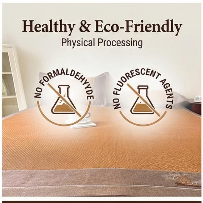 Natural Rattan Ice Silk Cooling Mat, Baby-Safe Double-Sided All-Season Bed Sheet, 2025 New, Multiple Sizes for Home & Nursery