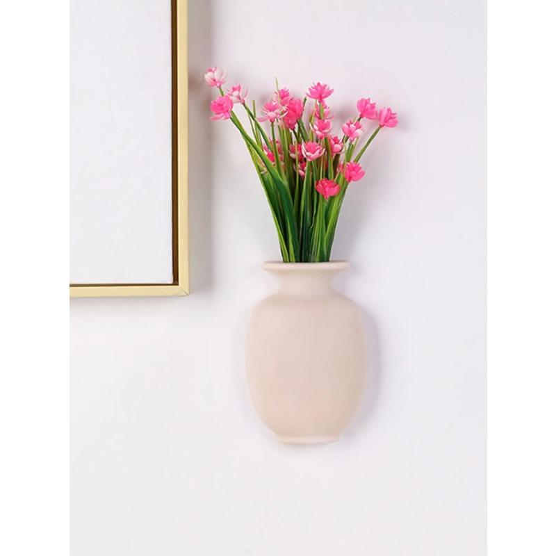 1pc-Magic Silicone Vase Wall Mount Self Adhesive Flower Pot Hanging Decorative Reusable Wall-Mounted Flower Vase Home Decor