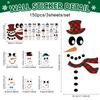 Wall Sticker Christmas Wall Sticker Emoji Sticker Cute Cartoon Snowman Refrigerator Sticker Window Sticker Cup Sticker Wallpaper