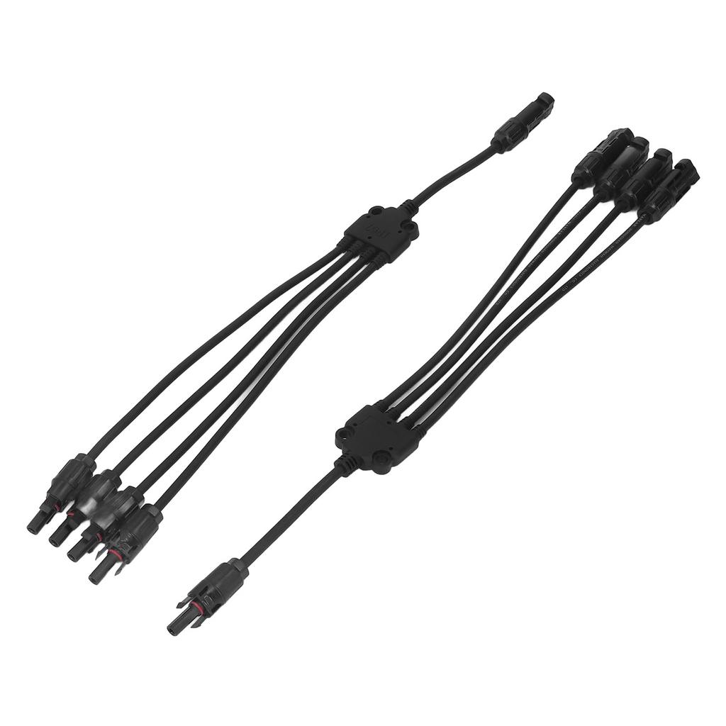 2 PCS Y Branch Solar Connectors 1 To 4 Splitter PV Parallel Connector Solar Cable Wire Plug 1000V