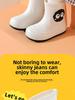 Non-Slip Cartoon Coal Ball Rain Boots: Cute, Waterproof Outdoor Shoes for Children, Women, and Men.