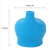 Silicone Elephant Shape Cup Lids Reusable Cup Cover Spillproof  Baby Drinking Tools (blue)
