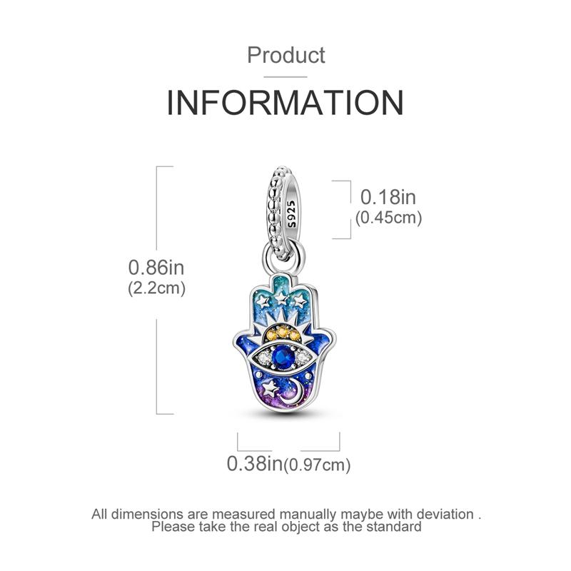 Charms Original Kupfer Sonne Mond Sterne Handfläche Auge Anhänger Perlen Passend Armband Damen Schmuck Diy Feines Geschenk Zubehör