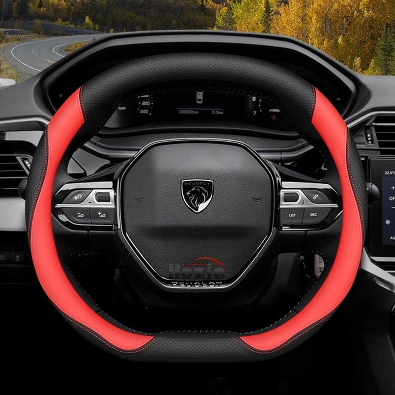 Leather Car Steering Wheel Cover for Peugeot 307 106 Partner 407 406 306 301 108 607 408 207 206 208 308 508 SW GT 2012 - 2025
