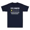 Type 1 Diabetes T1D One Star Rating Funny Quotes Vintage Unisex's T-Shirt Gift Tee